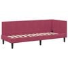 vidaXL Corner Bed Frame with Headboard Wine Red 80 cm x 200 cm Velvet