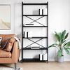 vidaXL Bookshelf Black Oak 80 x 30 x 190 cm Engineered Wood