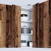 vidaXL Hanging Cabinet with Door Old Wood and White 57 x 57 x 100 cm