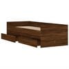 vidaXL Bed Frame without Mattress Brown Oak 75x190 cm Small Single Small Single