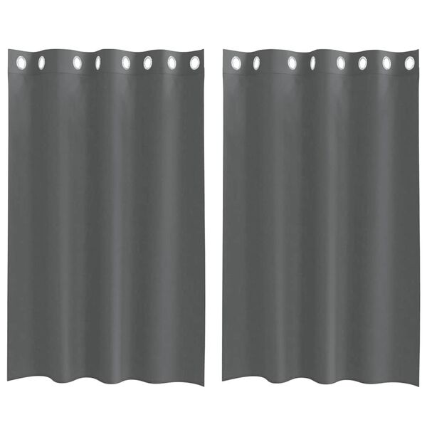 vidaXL Voile Curtains with Grommets 2 pcs Dark Grey 140x175 cm