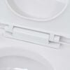 vidaXL Wall-Hung Toilet Ceramic White