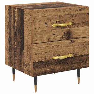 vidaXL Bedside Cabinet Old Wood 40 x 35 x 47.5 cm Engineered Wood