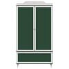 vidaXL Chalkboard Wardrobe with Drawer Grey and white Engineered wood