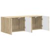 vidaXL TV Wall Cabinet Wall-mounted 2 pcs Sonoma Oak 59.5 x 31 x 40 cm