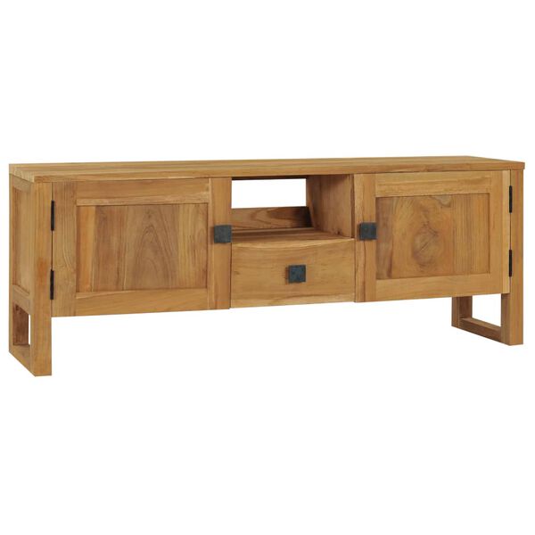 vidaXL TV Cabinet 120x32x45 cm Solid Teak Wood