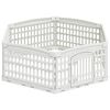 vidaXL 6 Panel Dog Playpen White 122 x 106 x 40 cm Plastic