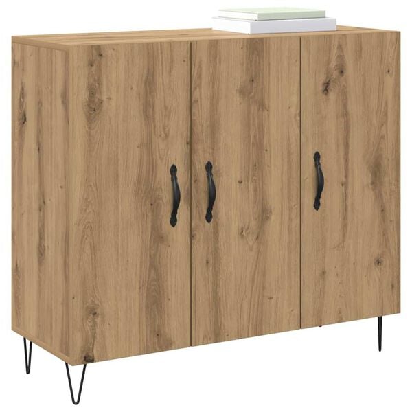 vidaXL Sideboard Artisan Oak 90 x 32.5 x 80 cm Engineered Wood