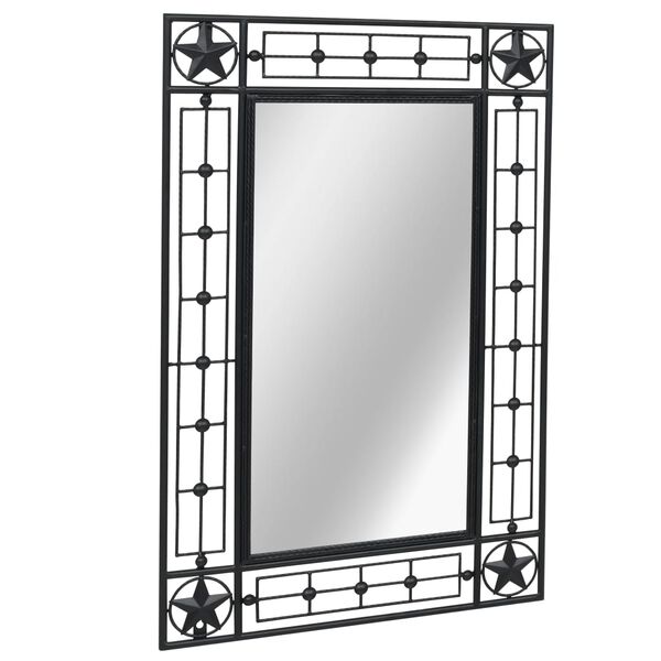 vidaXL Wall Mirror Rectangular 50x80 cm Black