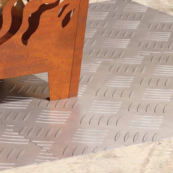 vidaXL Stair Tread Rectangular 4 pcs Silver 60 x 40 cm Aluminium