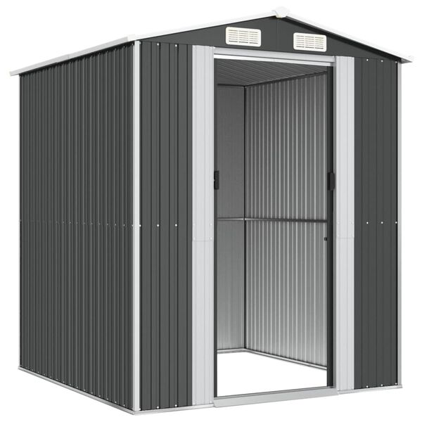 vidaXL Garden Shed Anthracite 192x191x223 cm Galvanised Steel