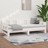 vidaXL Pull-out Day Bed without Mattress White Solid Wood Pine 2x cm