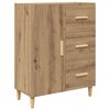 vidaXL Sideboard Artisan Oak 34 x 69.5 x 90 cm Engineered Wood