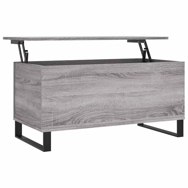 vidaXL Coffee Table Grey Sonoma 90x44.5x45 cm Engineered Wood