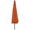 vidaXL Garden Parasol with LED Lights 400 cm Terracotta