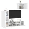 vidaXL 4 Piece TV Wall Units White Engineered Wood