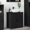 vidaXL Bathroom Cabinet Black 61 x 35 x 64 cm Engineered wood & Metal