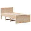 vidaXL Bed Frame without Mattress with Headboard 90x190 cm Single Solid Wood Pine