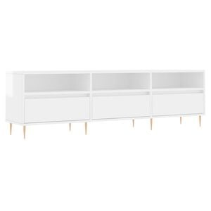 vidaXL TV Cabinet High Gloss White 150x30x44.5 cm Engineered Wood