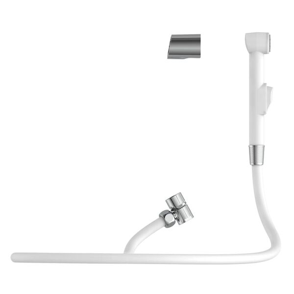 EISL Basin Hand Shower Set with Wall Bracket and Shower Hose White