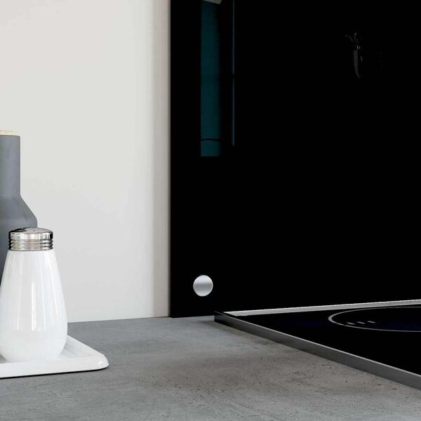 vidaXL Kitchen Backsplashes 2 pcs Black 80x60 cm Tempered Glass