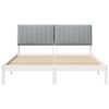 vidaXL Bed Frame with Headboard White 150 x 200 cm Solid Pine Wood