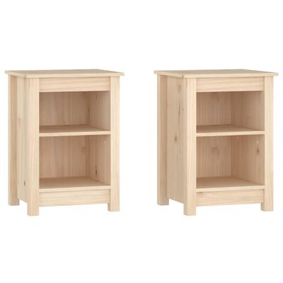 vidaXL Bedside Cabinets 2 pcs 40x35x55 cm Solid Wood Pine