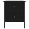 vidaXL Bedside Cabinet Black 40x42x50 cm Engineered Wood