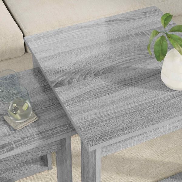 vidaXL Coffee Table Set 2 pcs Grey Sonoma Engineered Wood