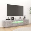 vidaXL TV Cabinet with LED Lights Concrete Grey 180x35x40 cm