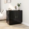 vidaXL Sideboard Black 80x40x75 cm Engineered Wood