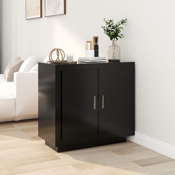 vidaXL Sideboard Black 80x40x75 cm Engineered Wood
