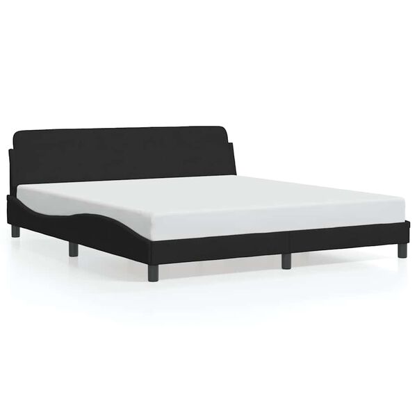 vidaXL Bed Frame "Dover" Black 180x200 cm Super King Velvet