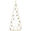 vidaXL Metal Christmas Tree with Stand Gold 150 cm Powder-coated steel