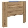 vidaXL Storage Headboard with LED Artisan Oak Engineered Wood