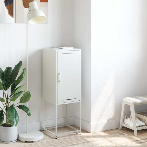 vidaXL Highboard White 36x39x107 cm Steel