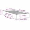 vidaXL Floor Bed Frame with Storage Brown 90 x 190 cm Solid pine wood