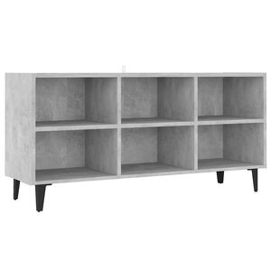 vidaXL TV Cabinet with Metal Legs Concrete Grey 103.5x30x50 cm