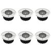 vidaXL Garden Light | Set of 6 | Silver, Black | Stainless Steel, PP | Compact