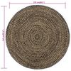 vidaXL Handmade Rug Jute Black and Brown 210 cm