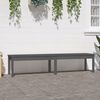 vidaXL 2-Seater Garden Bench Grey 203.5x44x45 cm Solid Wood Pine