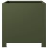 vidaXL Garden Planters 2 pcs Olive Green 40x40x40 cm Steel