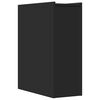 vidaXL Narrow Bathroom Cupboard with Wheels Black Engineered Wood