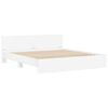 vidaXL Bed Frame with Headboard White 193 x 203 cm Engineered wood