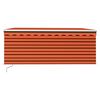 vidaXL Manual Retractable Awning with Blind&LED 3.5x2.5m Orange&Brown