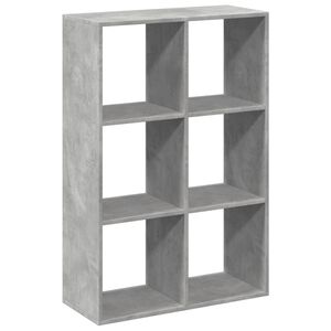 vidaXL Room Divider Bookcase Concrete Grey 69,5x29x103,5 cm Engineered Wood