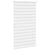 vidaXL Zebra Blind White 125x200 cm Fabric Width 120.9 cm Polyester