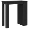 vidaXL Bar Table with Storage Rack Black Oak 102x50x103.5 cm