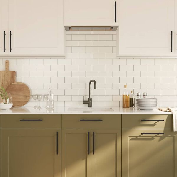 vidaXL Cabinet Handles 10 pcs Black 160 mm Stainless Steel