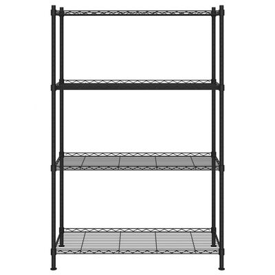 vidaXL 4-Tier Storage Shelf 90x35x137 cm Black 200 kg